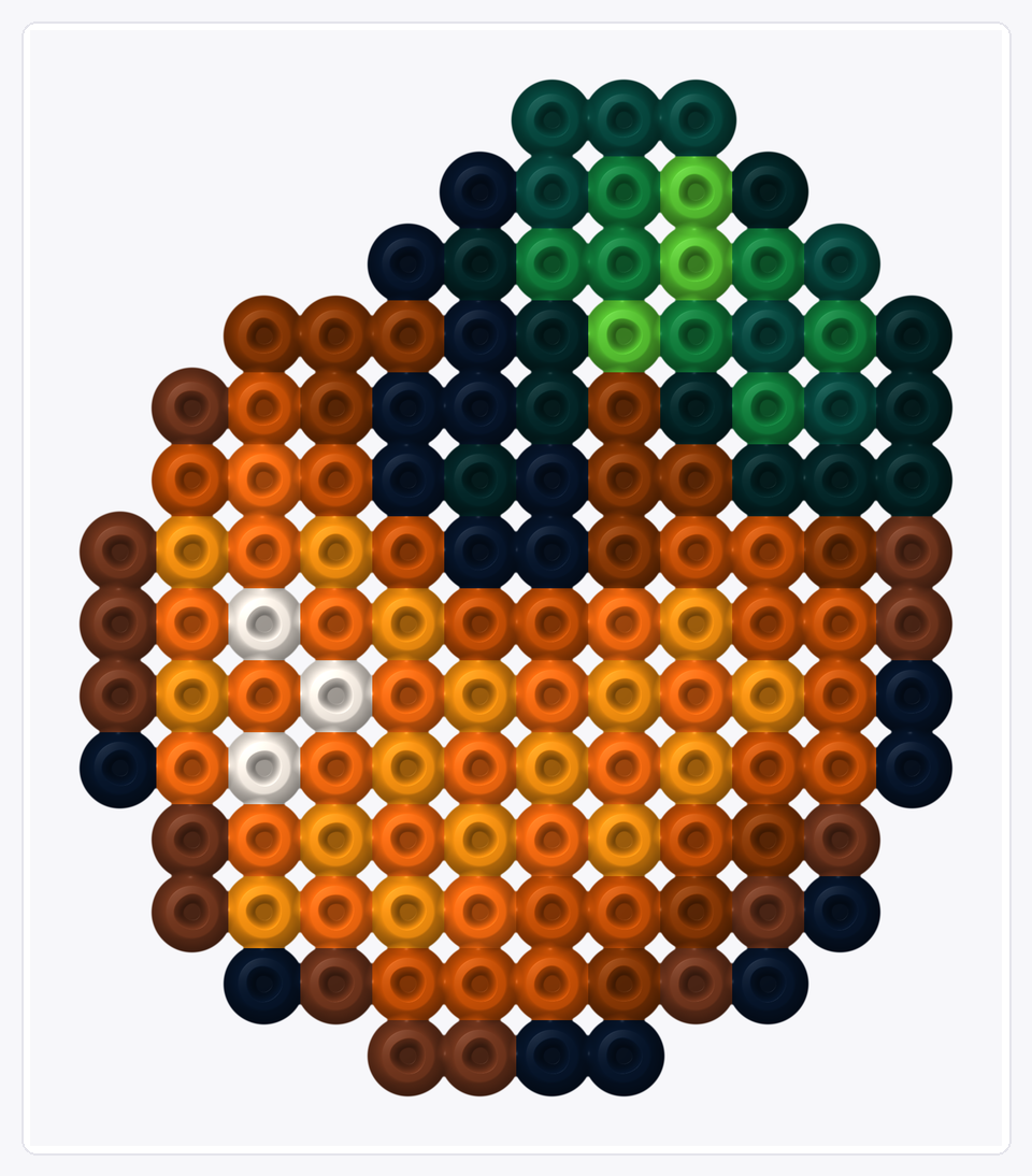 Orange — Perler Bead Pattern — 14×12 perler bead pattern chart