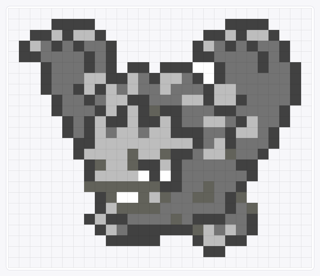 #075 Graveler Icon — 24×28 loom bead pattern chart