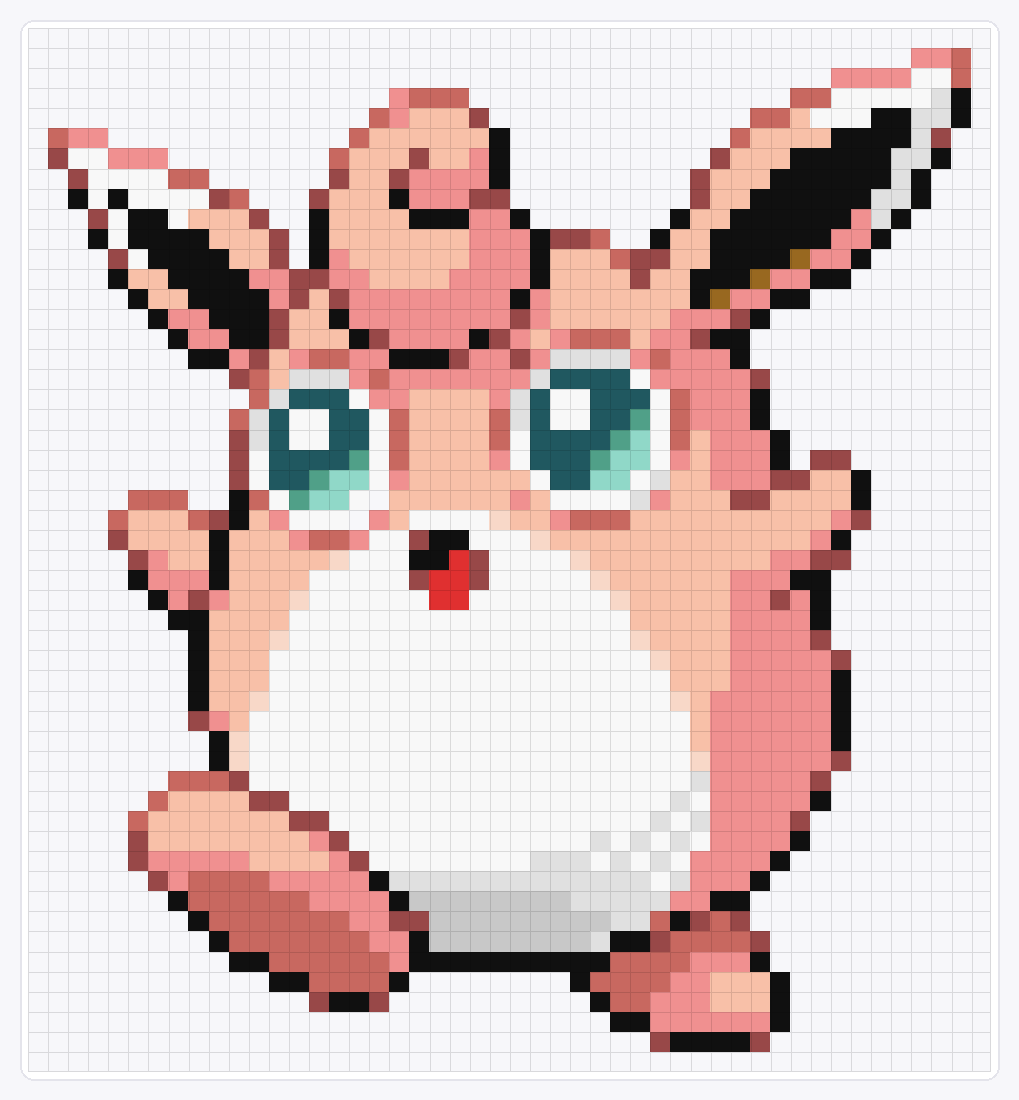 #040 Wigglytuff — 52×48 loom bead pattern chart