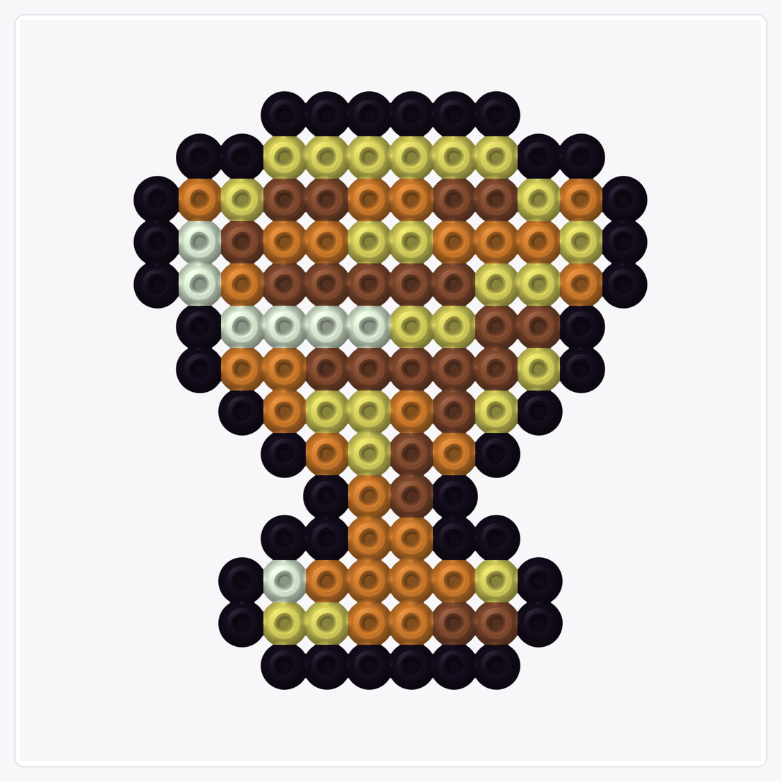 Gold Bars — Perler Bead Pattern — 16×16 perler bead pattern chart