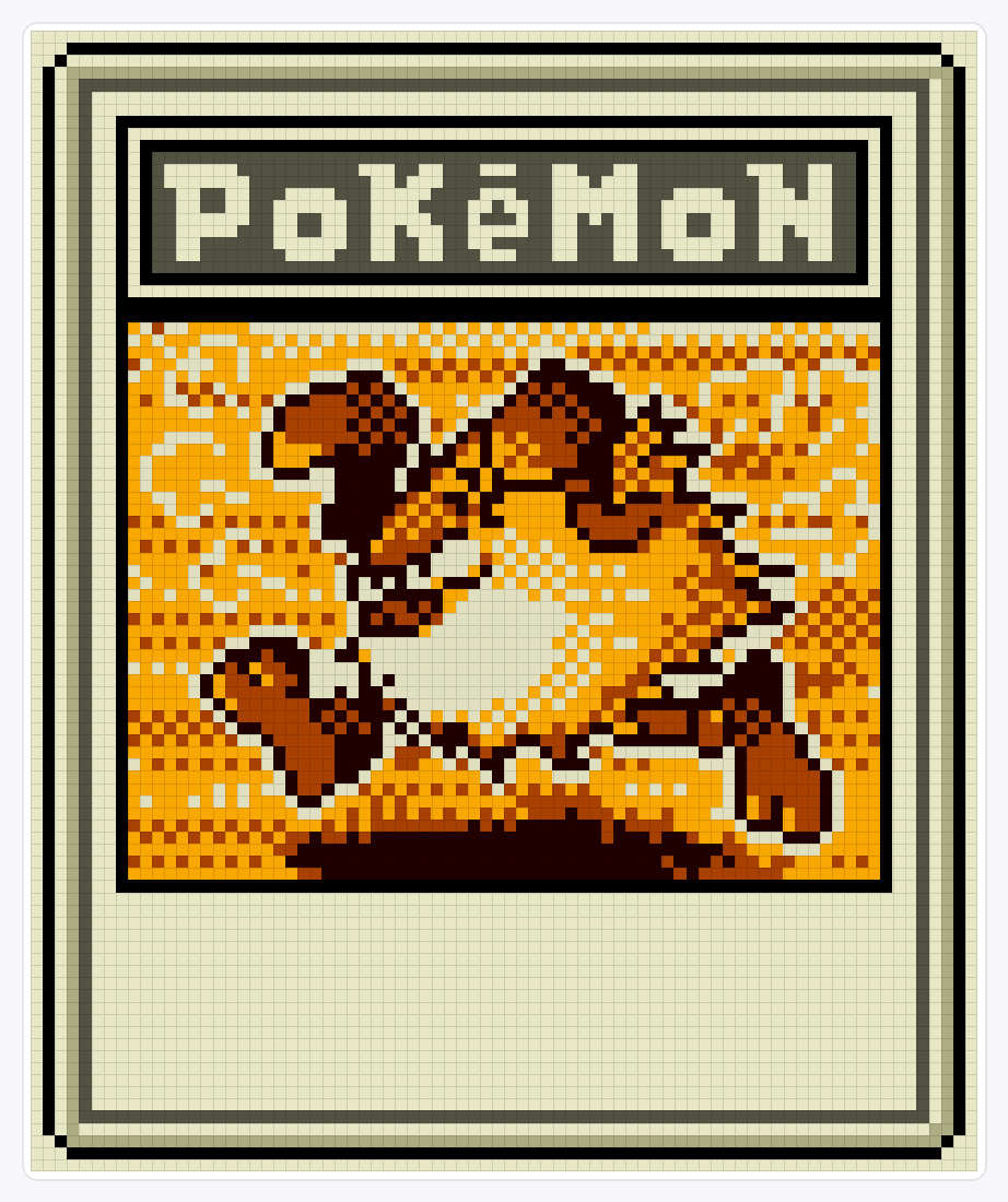 #057 Primeape TCG — 94×78 loom bead pattern chart