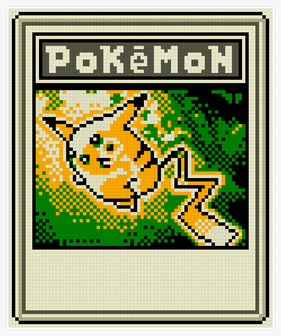 #025 Pikachu TCG (4) — 94×78 loom bead pattern chart
