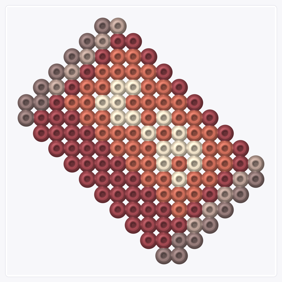 Red Candy Wrapper — Perler Bead Pattern — 16×16 perler bead pattern chart