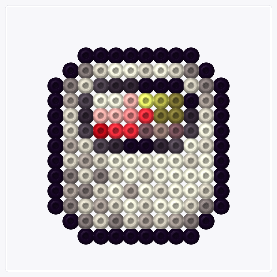 Sushi Roll — Perler Bead Pattern — 16×16 perler bead pattern chart