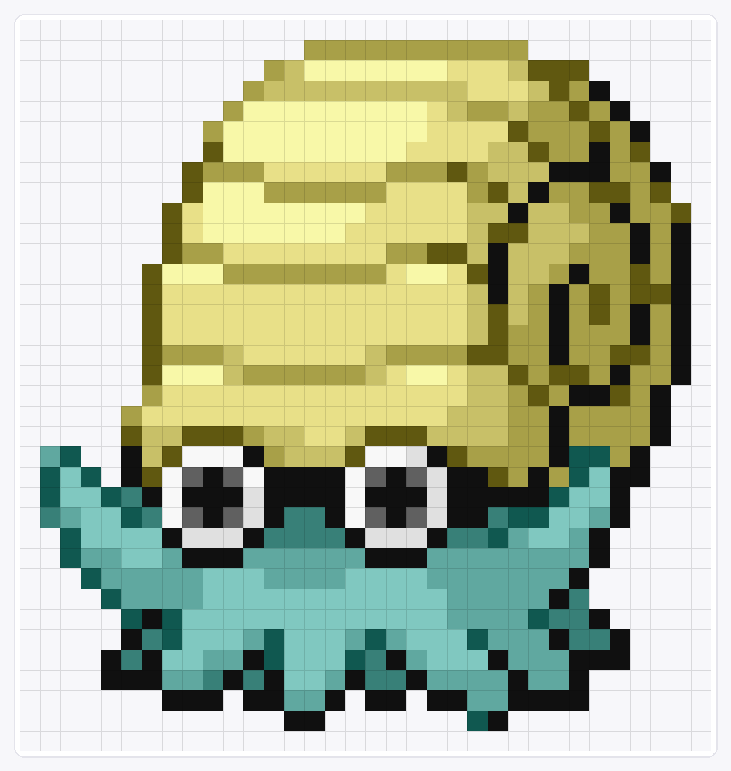 #138 Omanyte — 36×34 loom bead pattern chart