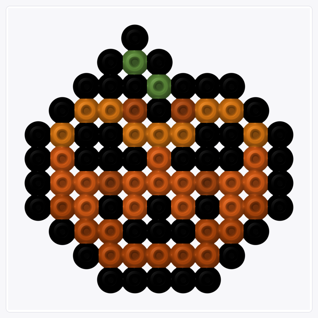 Jack O Lantern — Perler Bead Pattern — 9×11 perler bead pattern chart