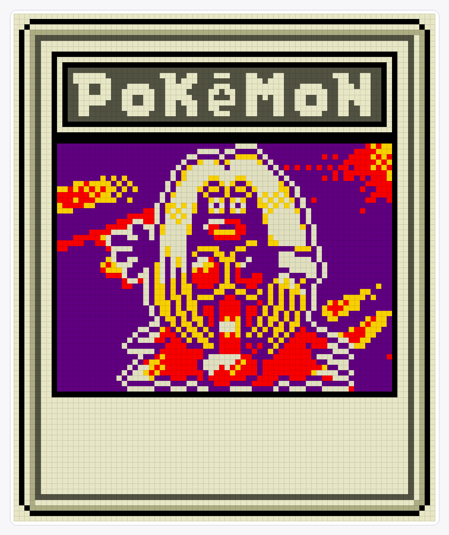 #124 Jynx (VC) TCG — 94×78 loom bead pattern chart