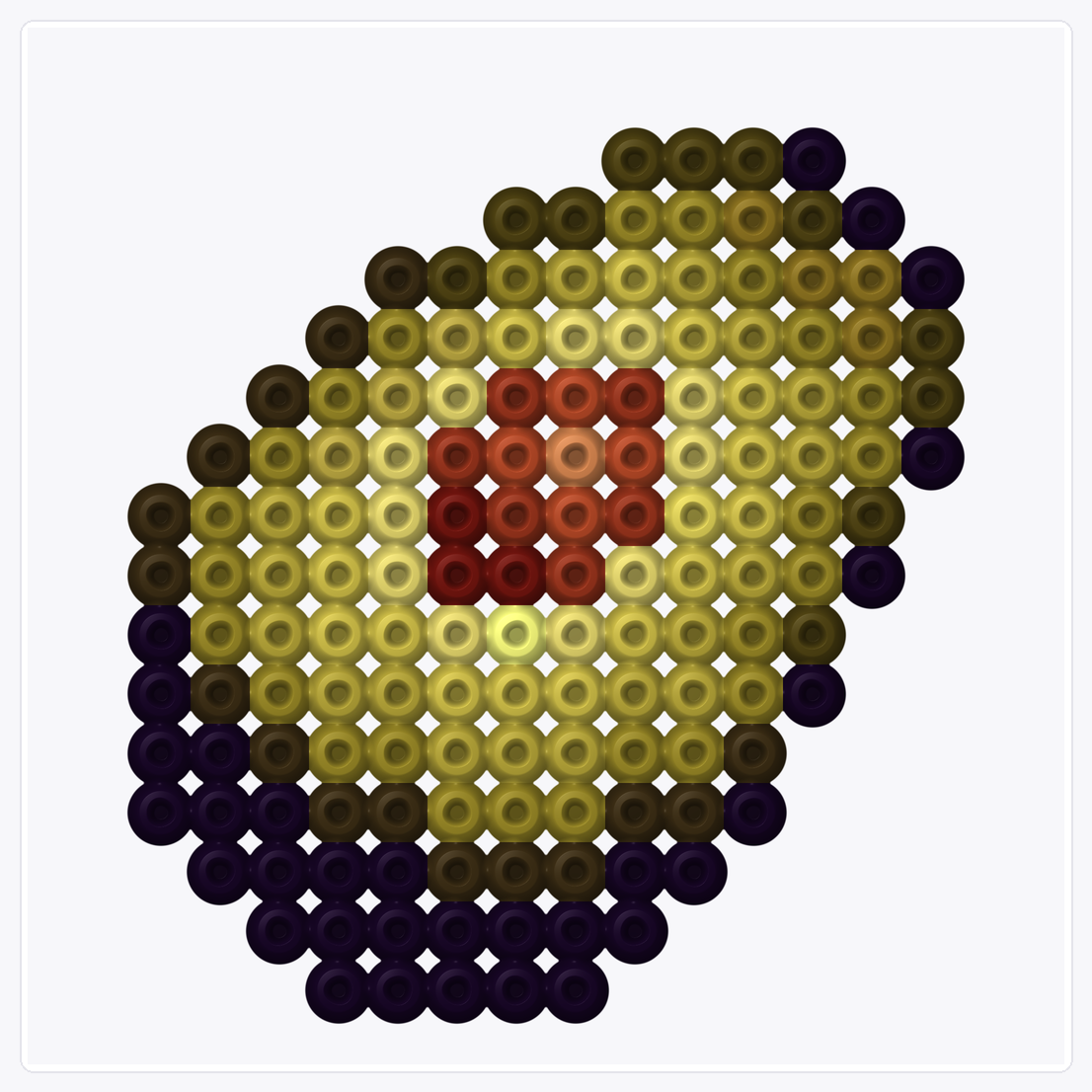 Avocado — Perler Bead Pattern — 16×16 perler bead pattern chart