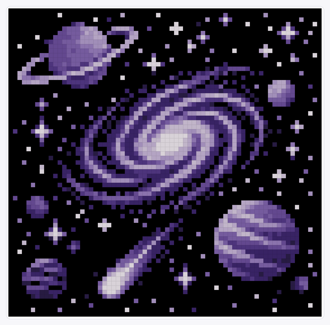 The Universe — 69×70 loom bead pattern chart