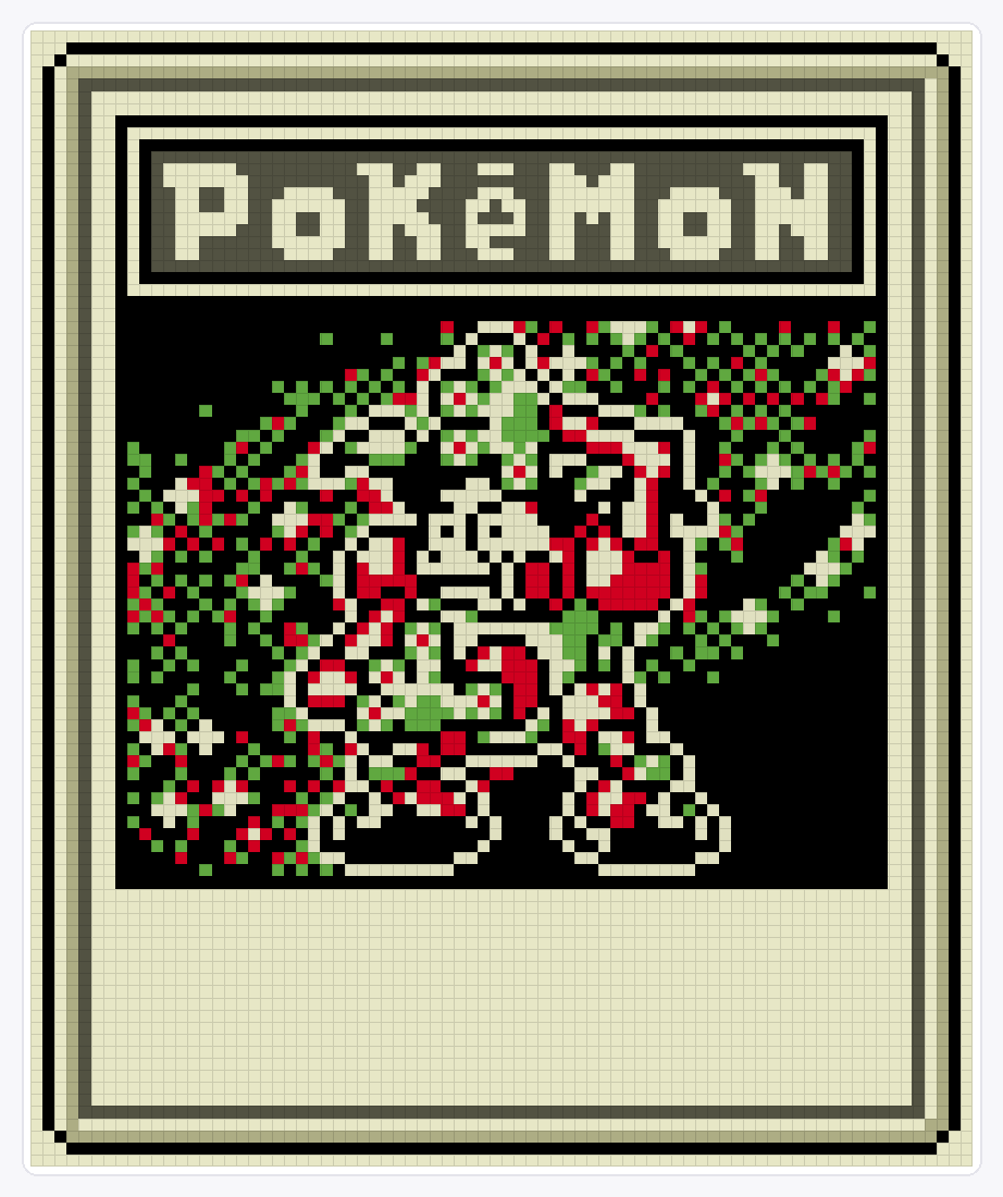 #122 Mr. Mime TCG — 94×78 loom bead pattern chart