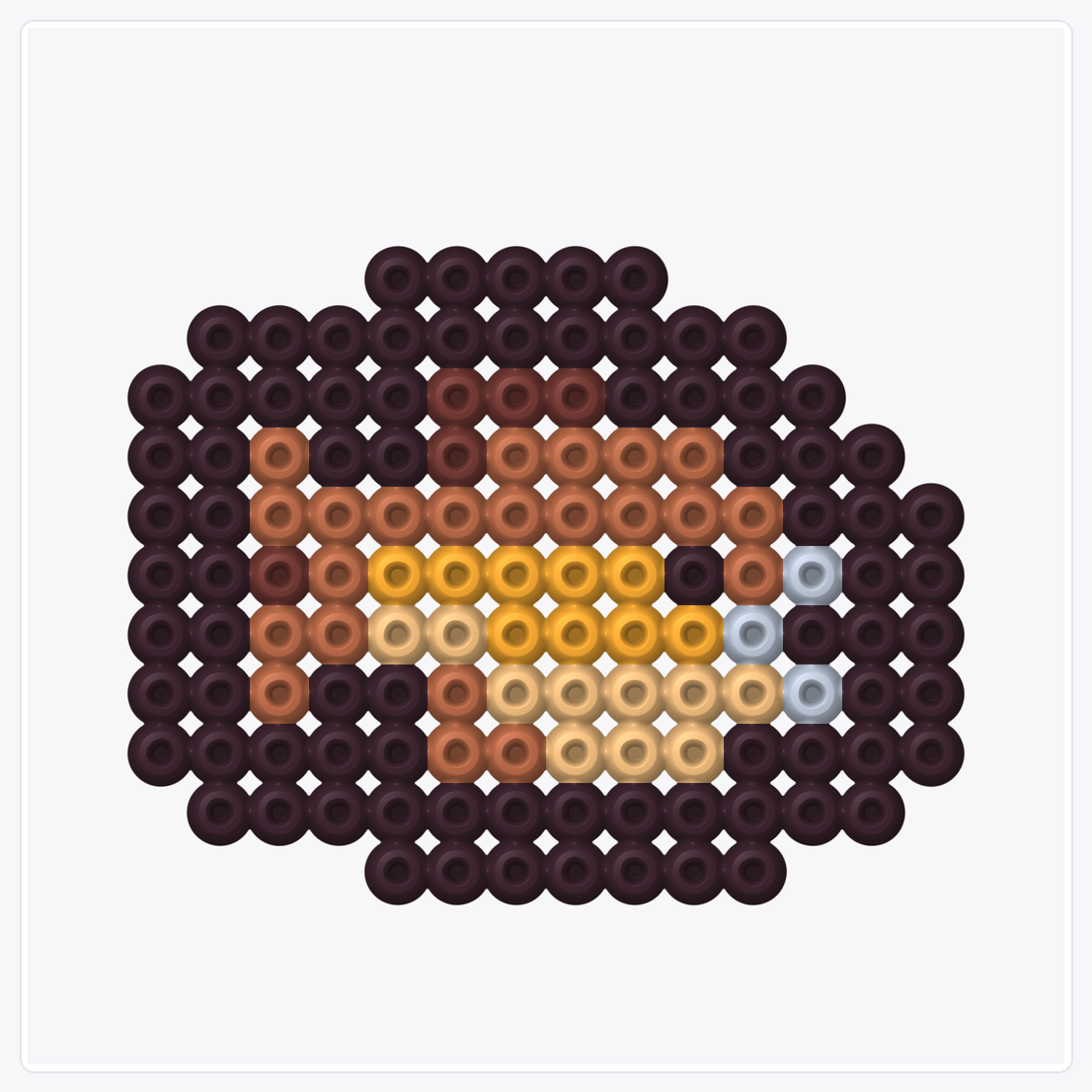 Tiny Orange Fish — Perler Bead Pattern — 16×16 perler bead pattern chart