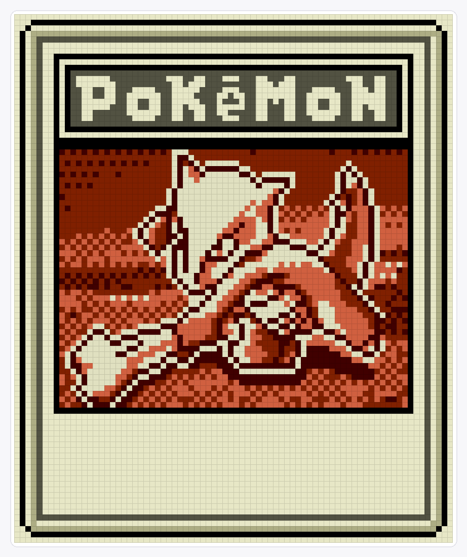 #105 Marowak TCG (2) — 94×78 loom bead pattern chart