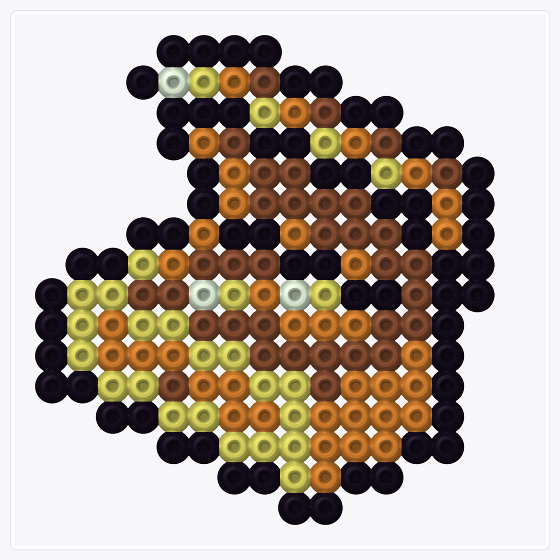 Royal Crown — Perler Bead Pattern — 16×16 perler bead pattern chart