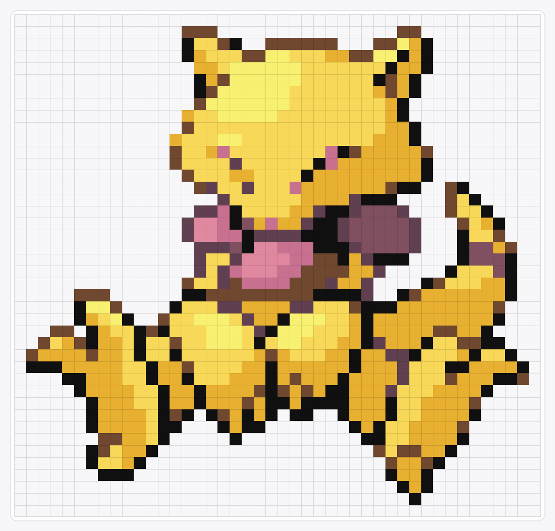 #063 Abra Shiny — 42×44 loom bead pattern chart
