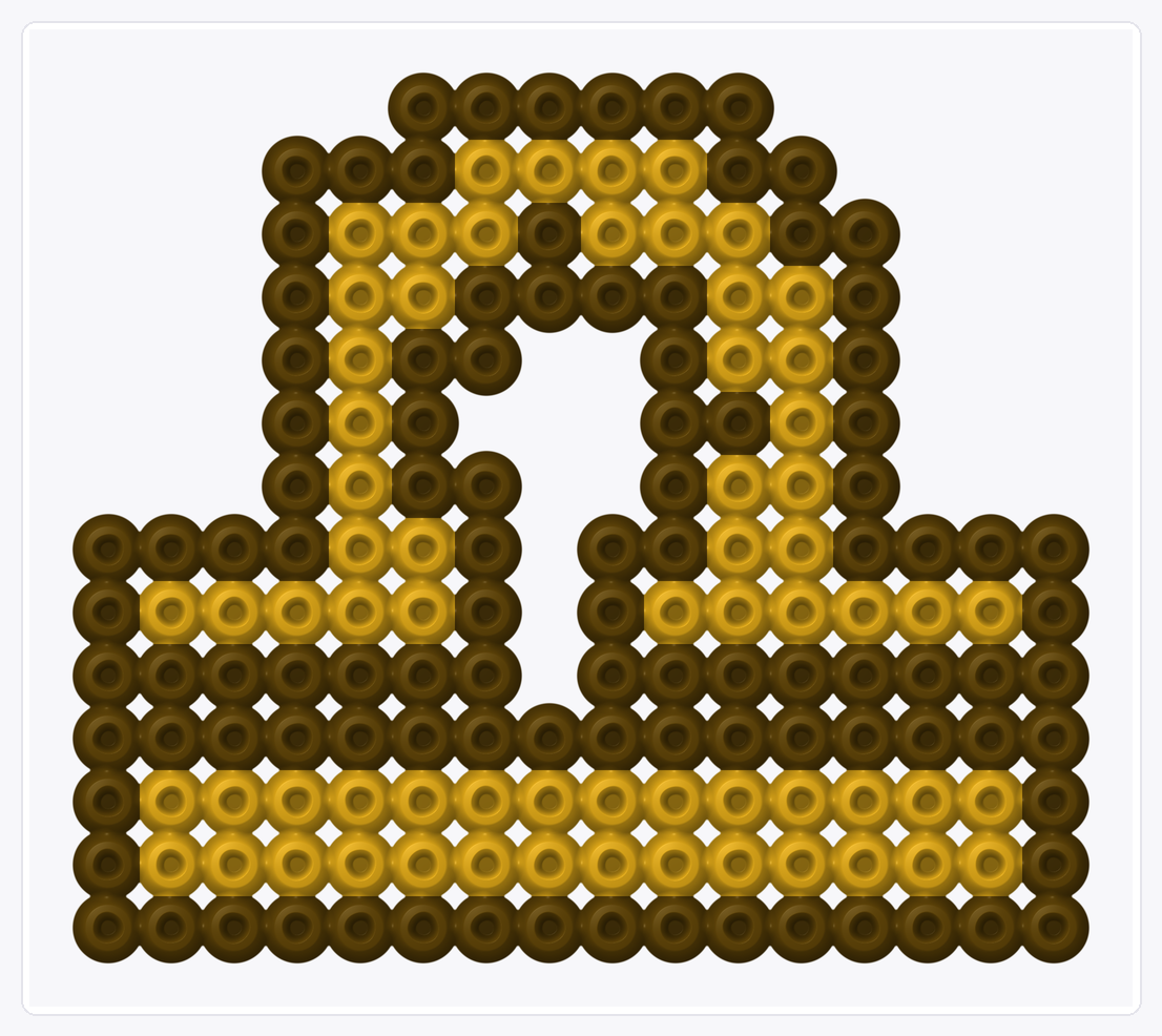 Libra Zodiac Sign — Perler Bead Pattern — 14×16 perler bead pattern chart