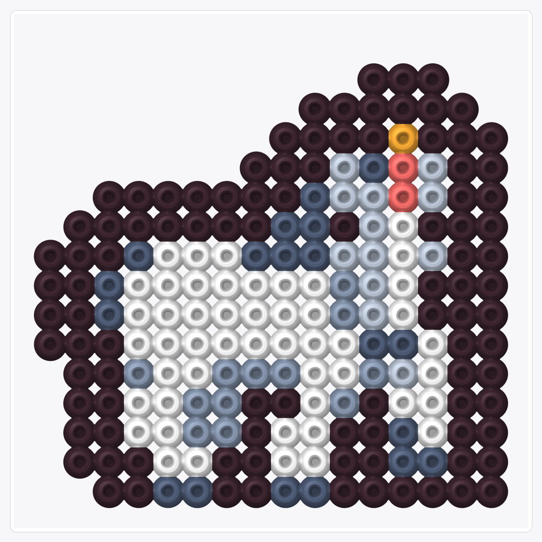 Unicorn — Perler Bead Pattern — 16×16 perler bead pattern chart