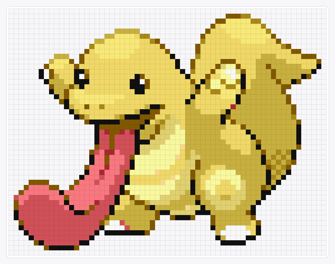 #108 Lickitung Shiny — 49×63 loom bead pattern chart