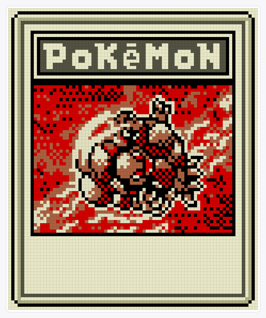#076 Golem TCG — 94×78 loom bead pattern chart