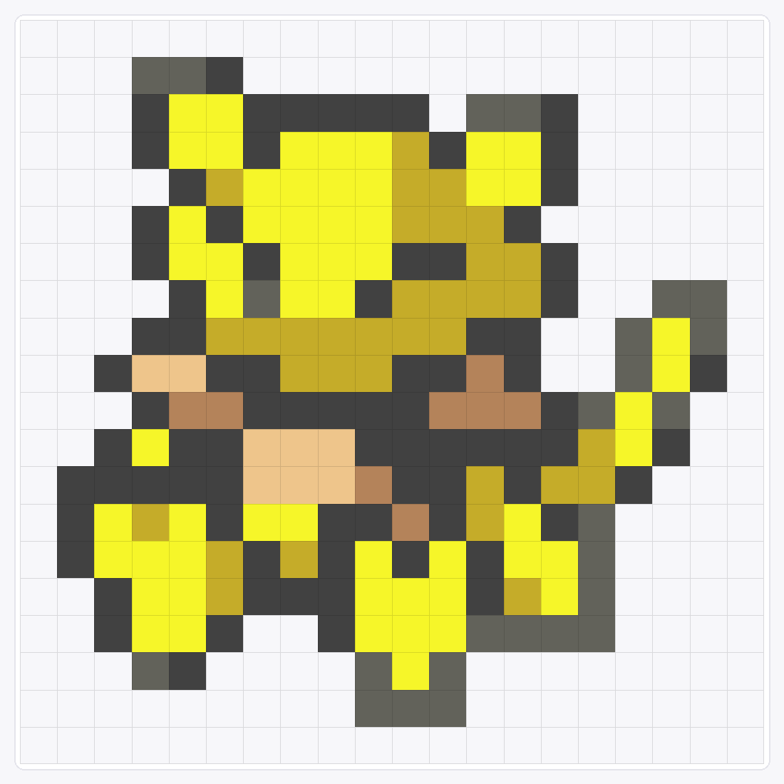 #063 Abra Icon — 20×20 loom bead pattern chart