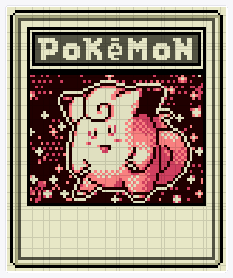 #035 Clefairy TCG — 94×78 loom bead pattern chart