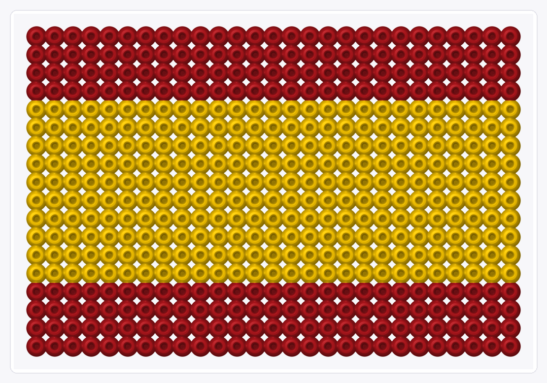 Spain Flag — Perler Bead Pattern — 18×27 perler bead pattern chart