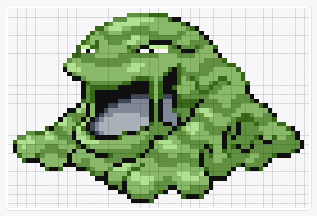 #089 Muk Shiny — 44×66 loom bead pattern chart