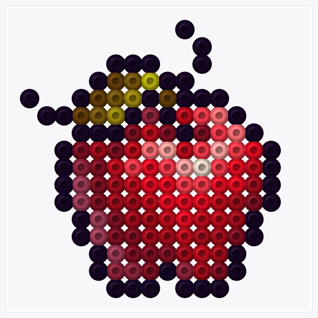 Apple — Perler Bead Pattern — 16×16 perler bead pattern chart