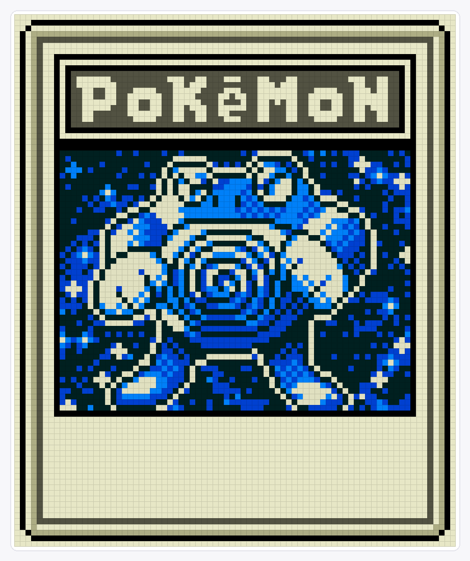 #062 Poliwrath TCG — 94×78 loom bead pattern chart