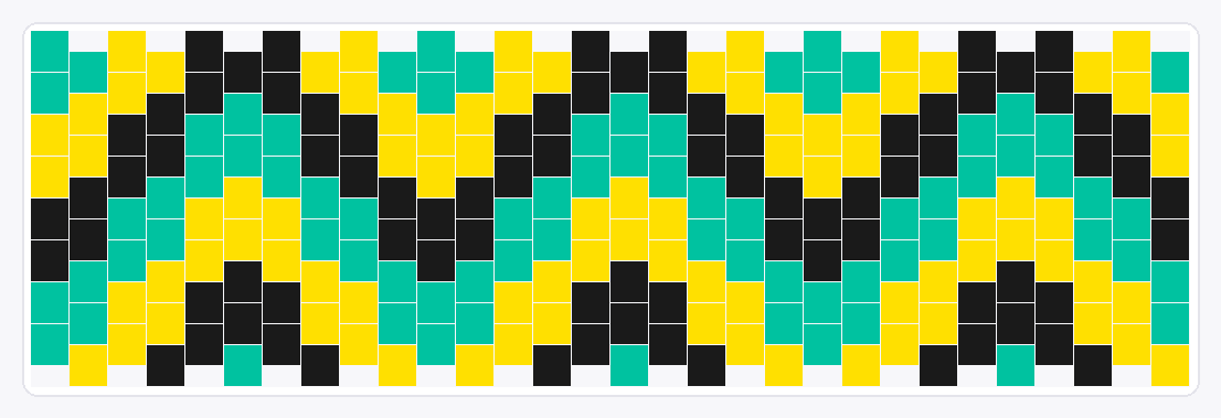 Zigzag Cuff — Kandi Cuff Pattern — 8×30 peyote bead pattern chart