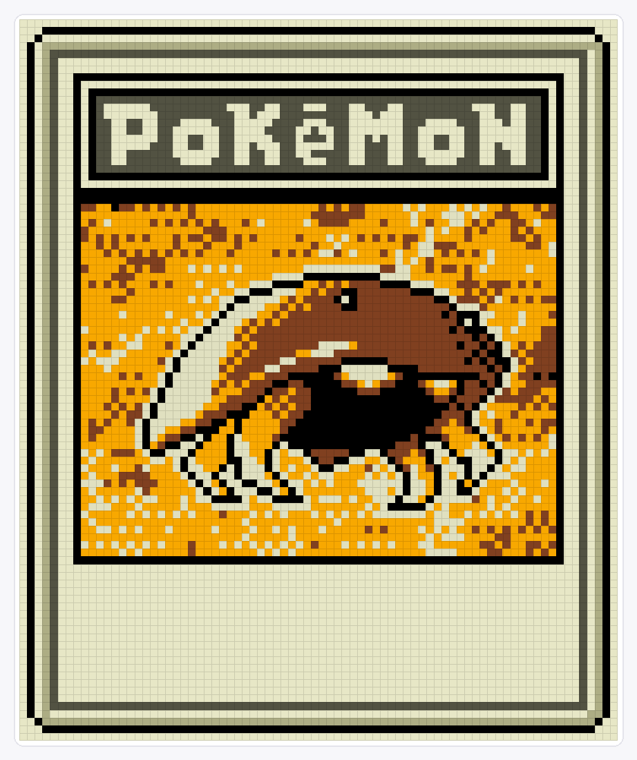 #140 Kabuto TCG — 94×78 loom bead pattern chart