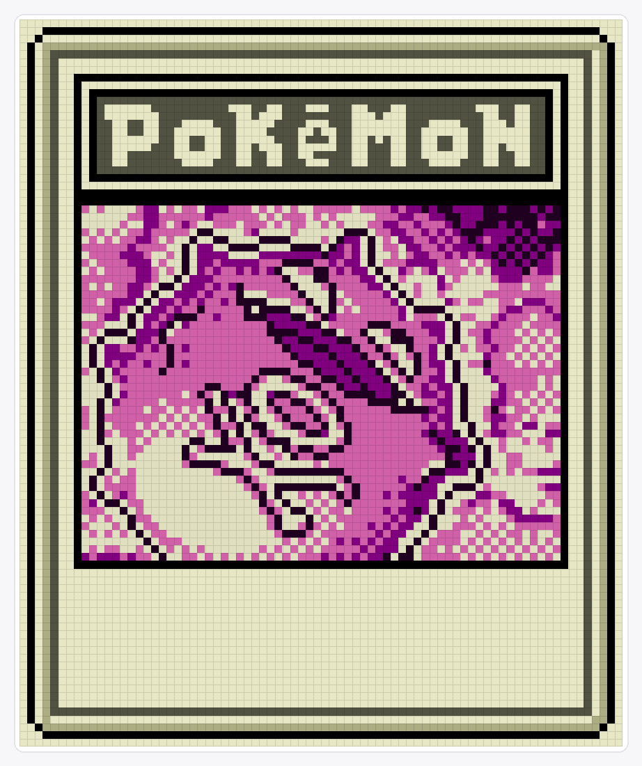#109 Koffing TCG — 94×78 loom bead pattern chart