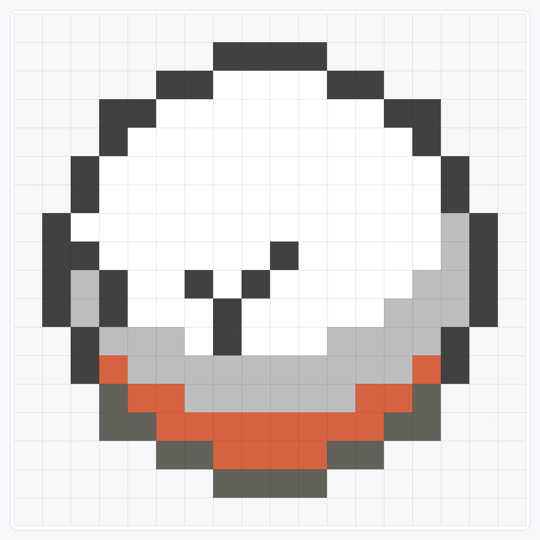 #101 Electrode Icon — 18×18 loom bead pattern chart