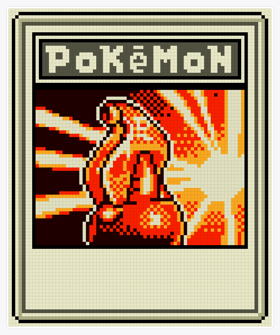 Super Potion TCG — 94×78 loom bead pattern chart