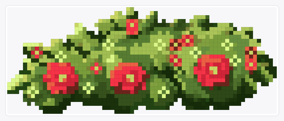 Red Tulip — Loom Beading Pattern — 27×68 loom bead pattern chart