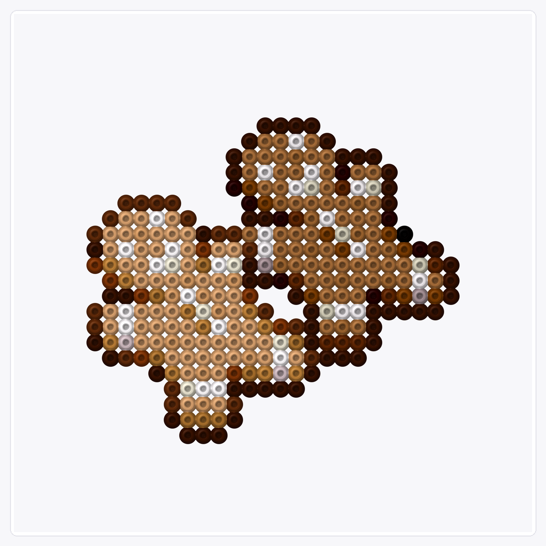 Gingerbread Man — Perler Bead Pattern — 32×32 perler bead pattern chart
