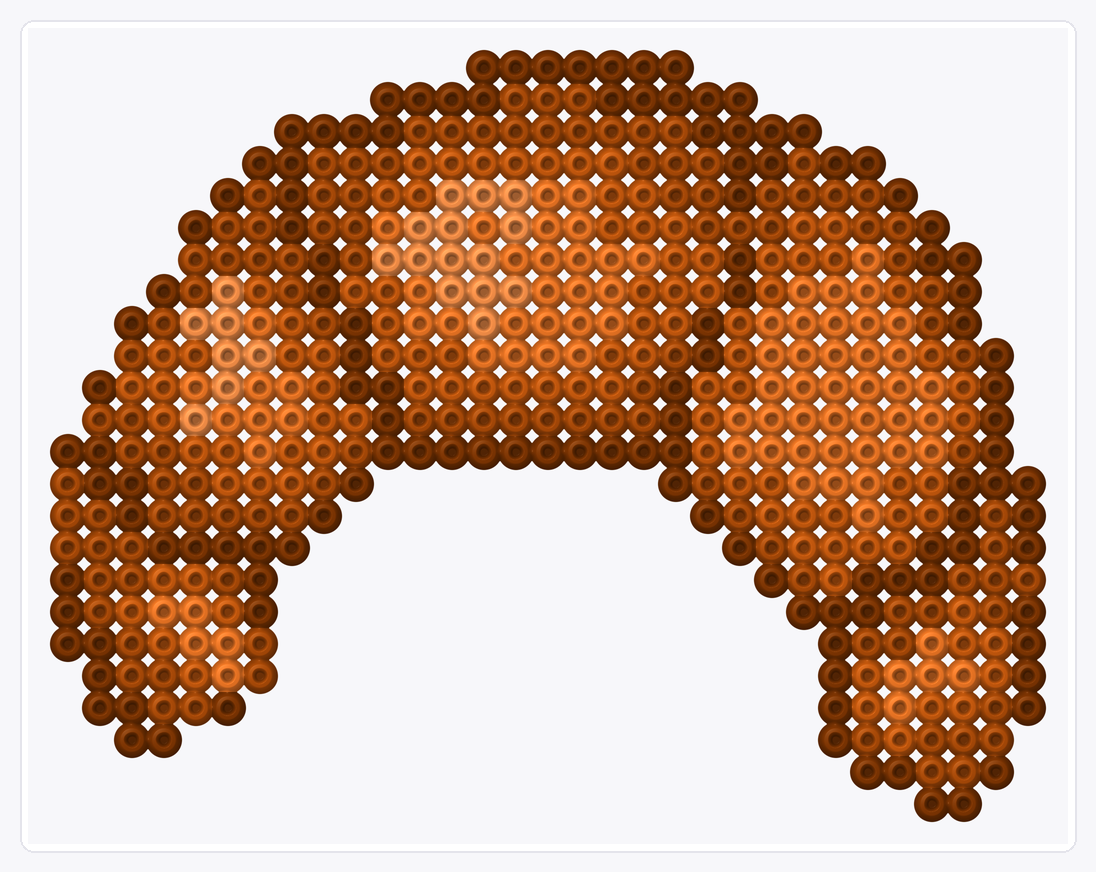 Croissant — Perler Bead Pattern — 24×31 perler bead pattern chart