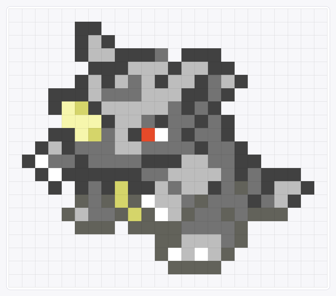 #112 Rhydon Icon — 21×24 loom bead pattern chart