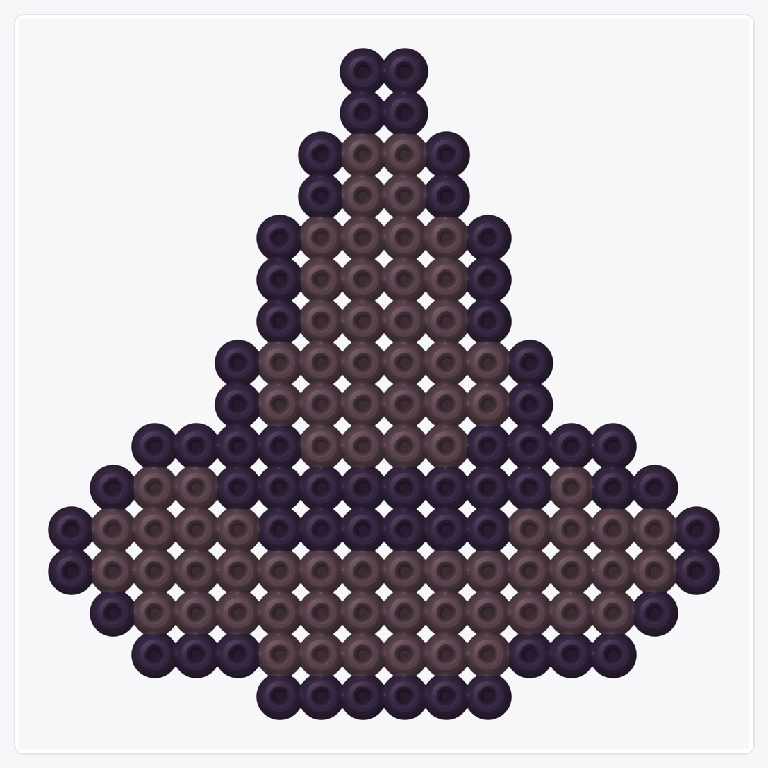 Witch Hat — Perler Bead Pattern — 16×16 perler bead pattern chart