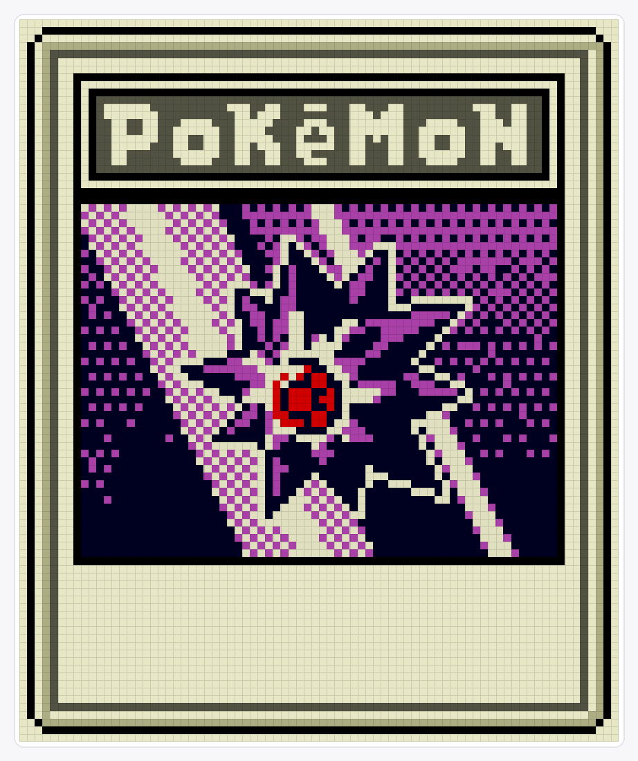 #121 Starmie TCG — 94×78 loom bead pattern chart