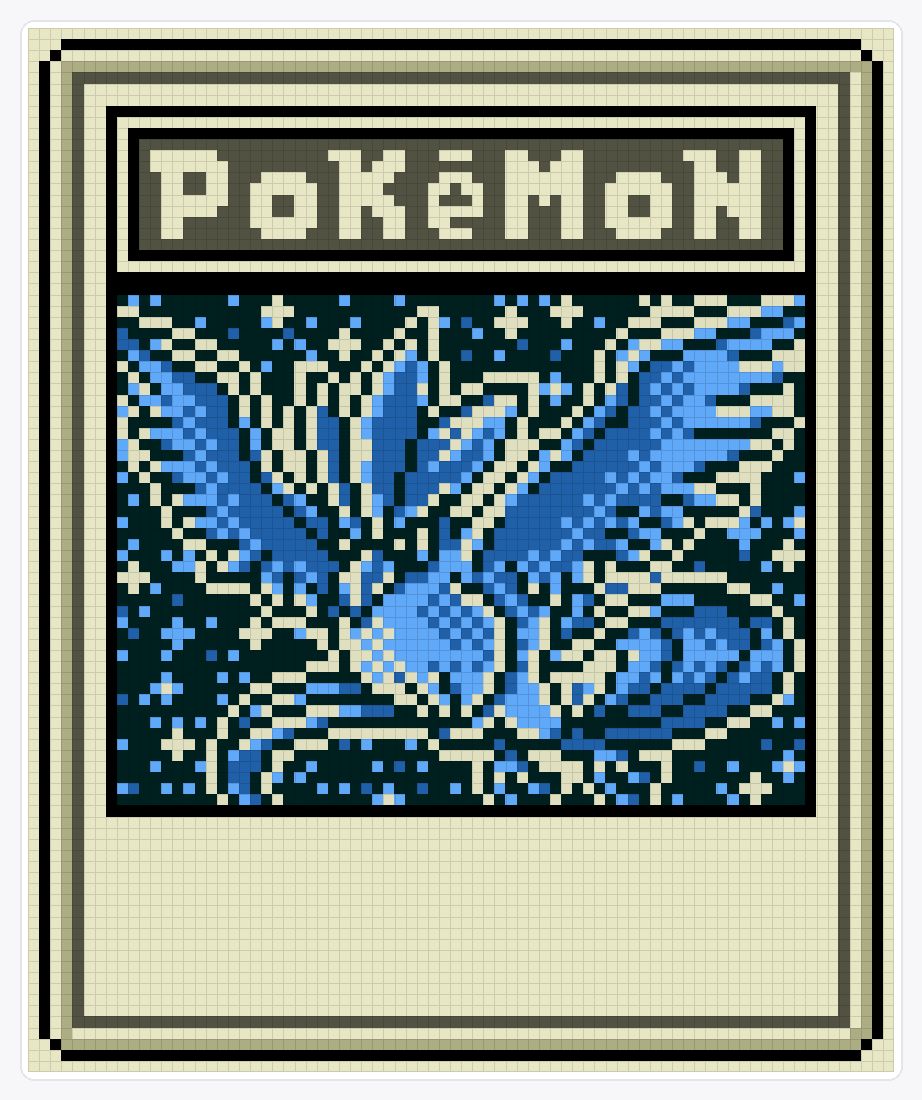 #144 Articuno TCG — 94×78 loom bead pattern chart