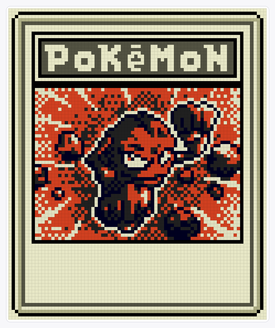 #074 Geodude TCG — 94×78 loom bead pattern chart