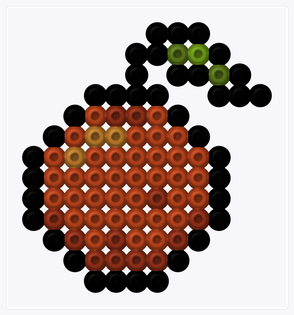 Mini Orange — Perler Bead Pattern — 13×12 perler bead pattern chart