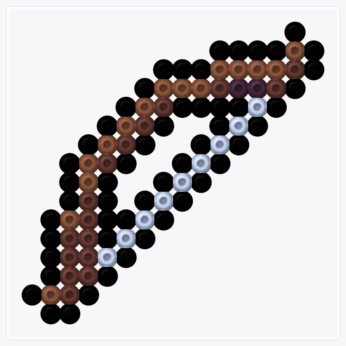 Bow — Perler Bead Pattern — 16×16 perler bead pattern chart