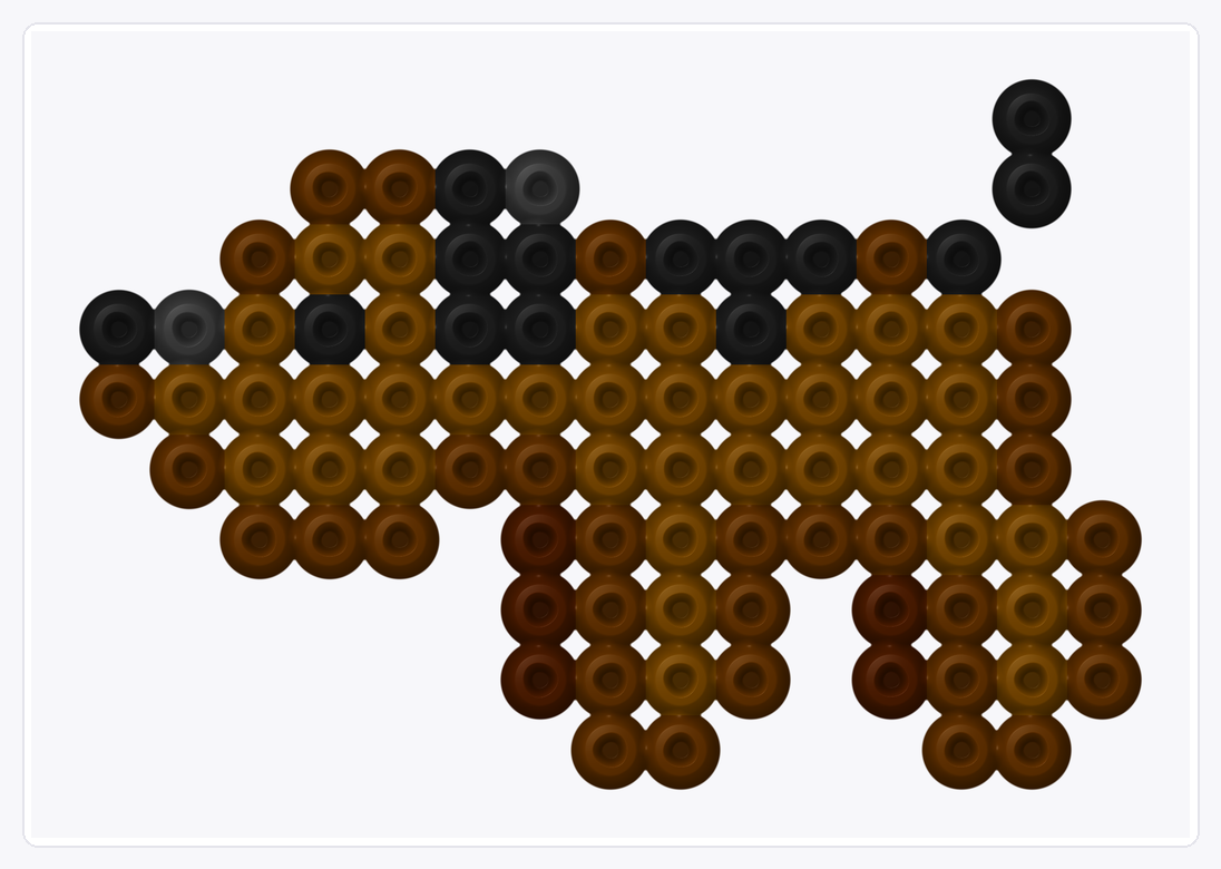 Sitting Dog — Perler Bead Pattern — 10×15 perler bead pattern chart