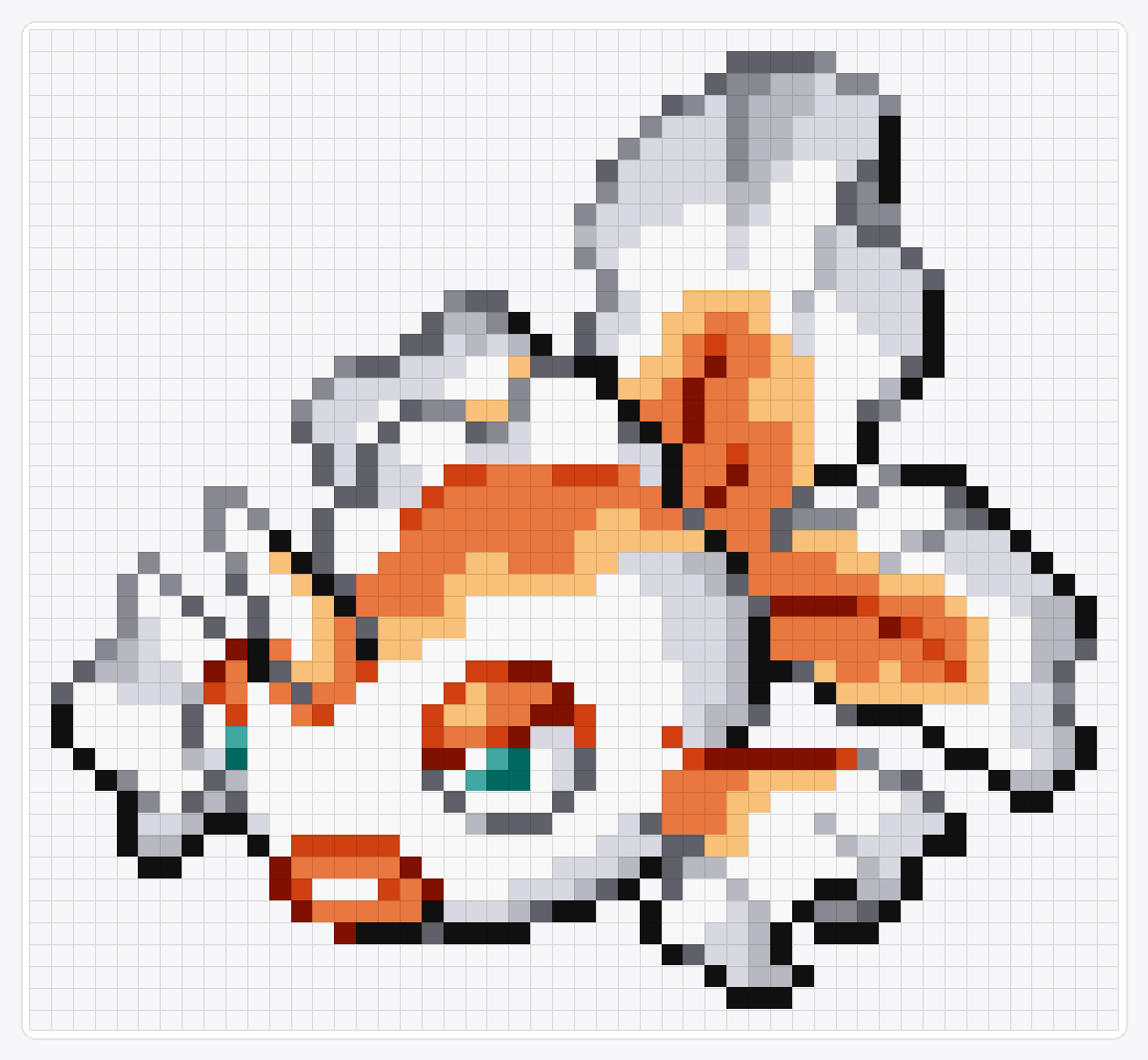 #118 Goldeen — 46×50 loom bead pattern chart