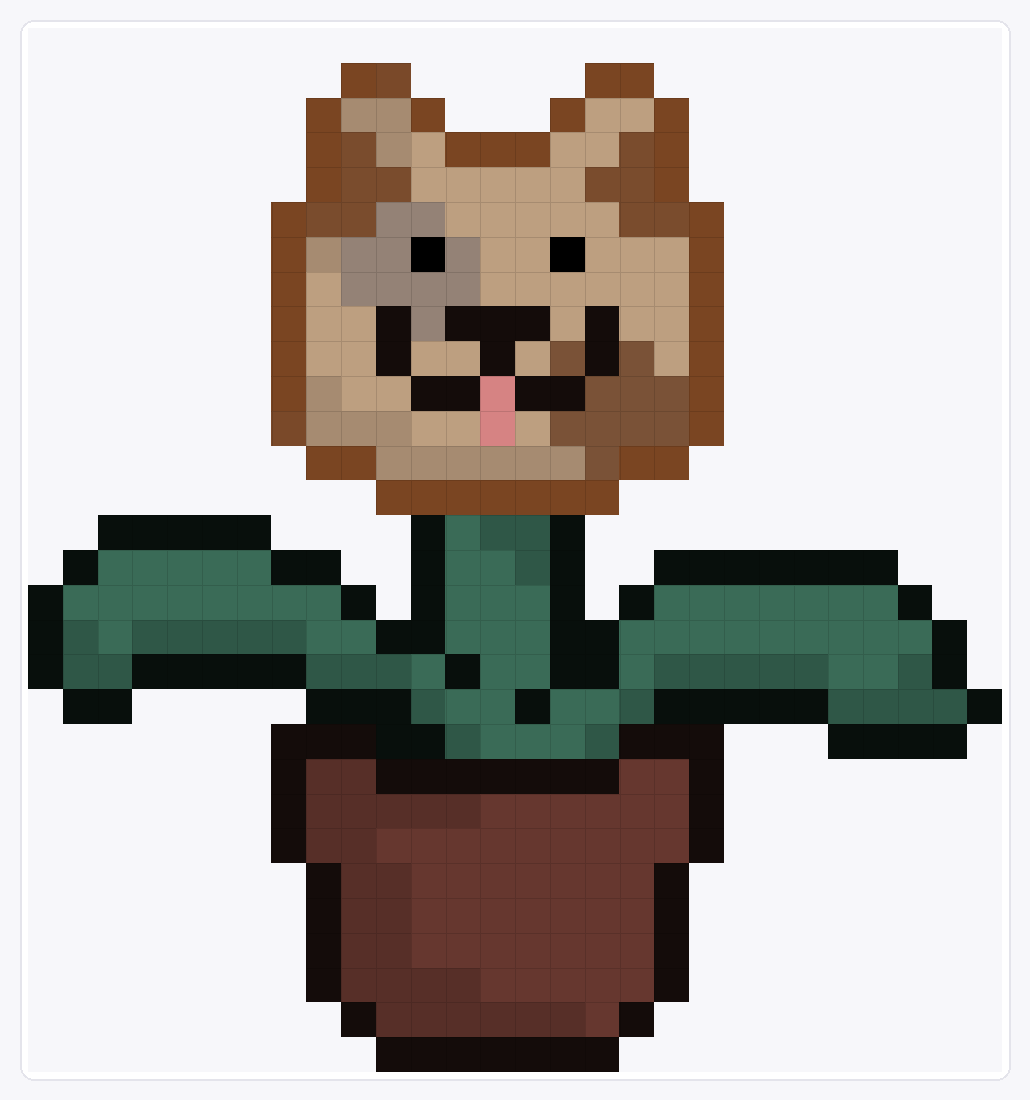 Cat Plant Pot — Loom Beading Pattern — 30×28 loom bead pattern chart