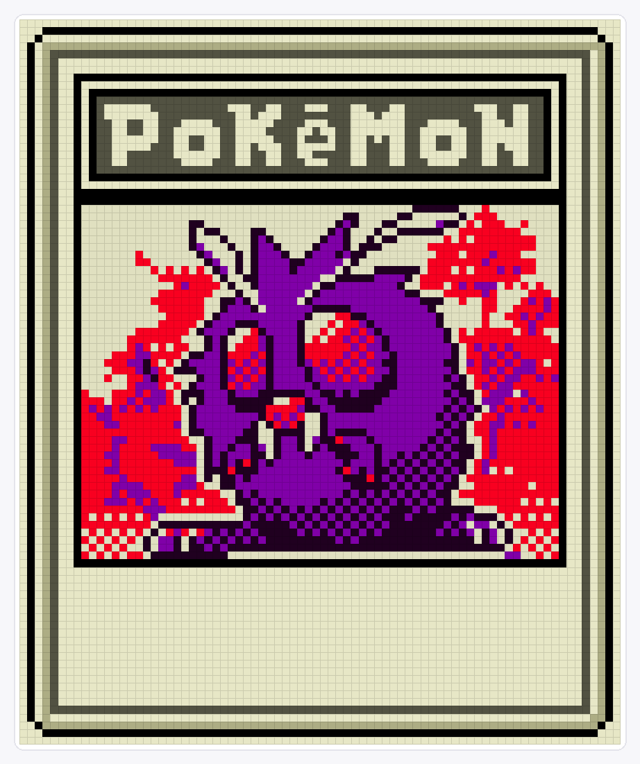 #048 Venonat TCG — 94×78 loom bead pattern chart