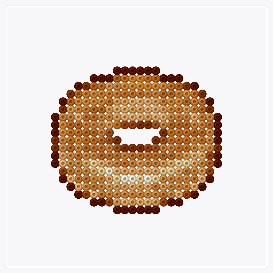 Bagel — Perler Bead Pattern — 32×32 perler bead pattern chart