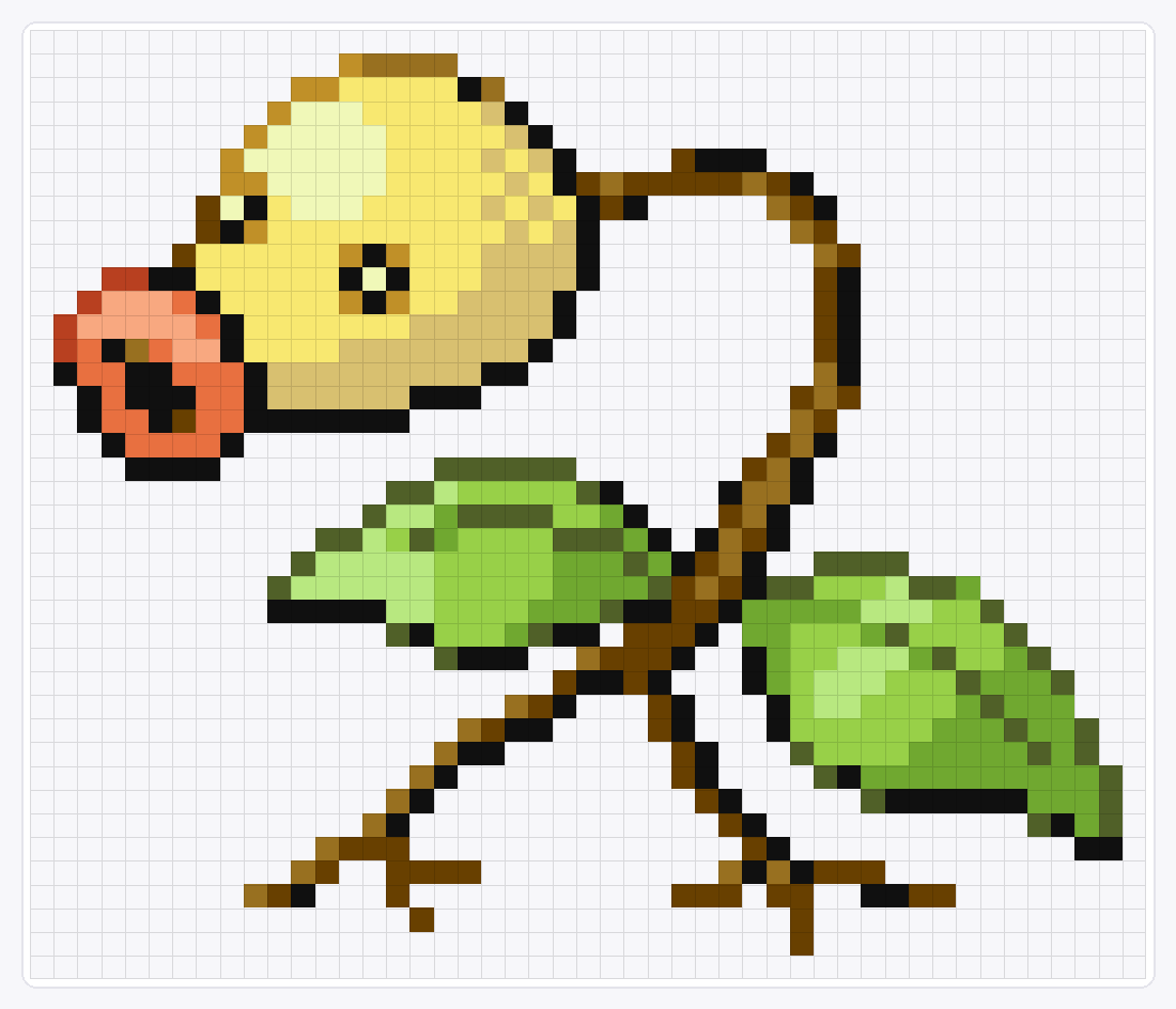 #069 Bellsprout — 40×47 loom bead pattern chart