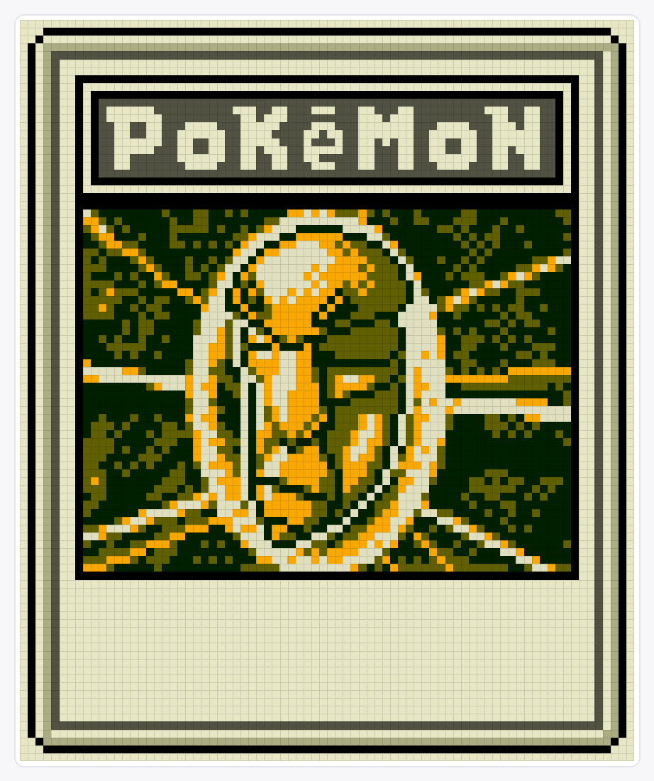 #014 Kakuna TCG — 94×78 loom bead pattern chart